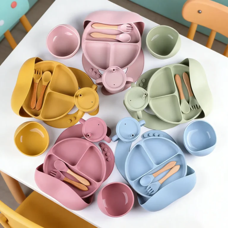 Custom Silicone Baby Feeding Set OEM ODM custom product reference