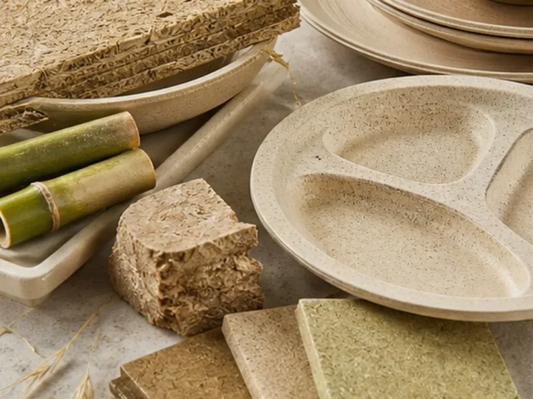 32-Piece Wheat Straw Camping Dinnerware custom design tooling and factory production support