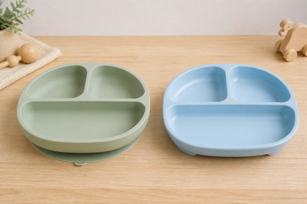 Silicone vs Plastic Baby Tableware