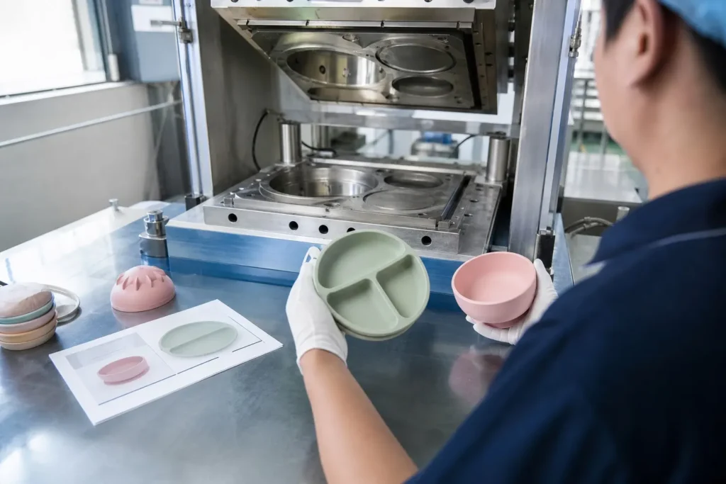 Custom Silicone Baby Feeding Set custom design tooling and factory production support
