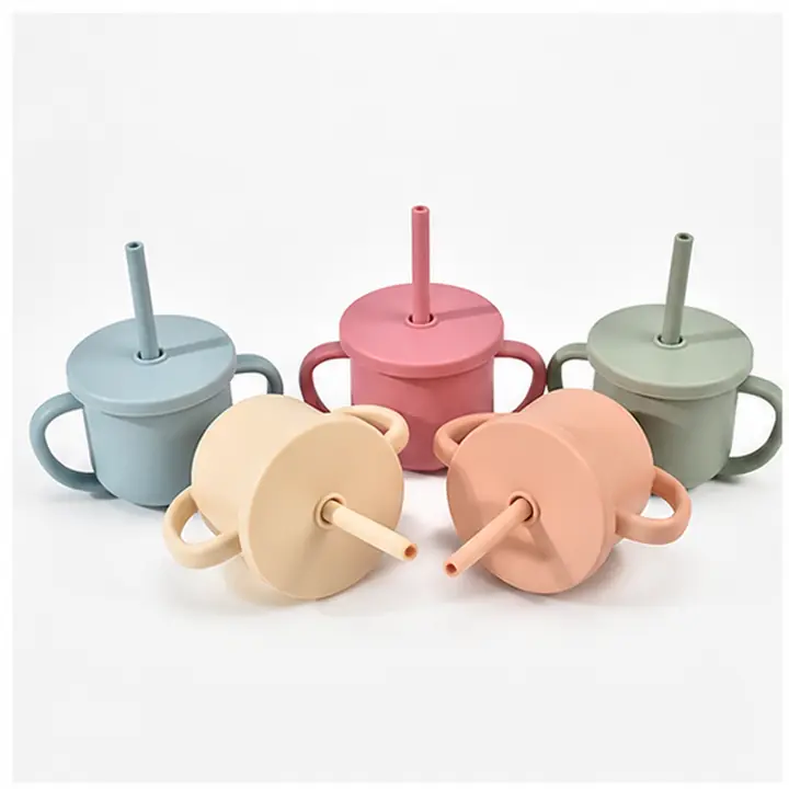 Silicone Cup with Lid & Straw catalog hero view for OEM ODM customization