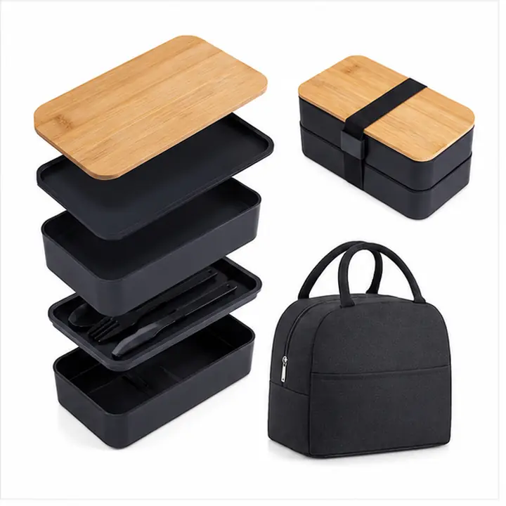 Bamboo-Lid Reusable Bento Box catalog hero view for OEM ODM customization
