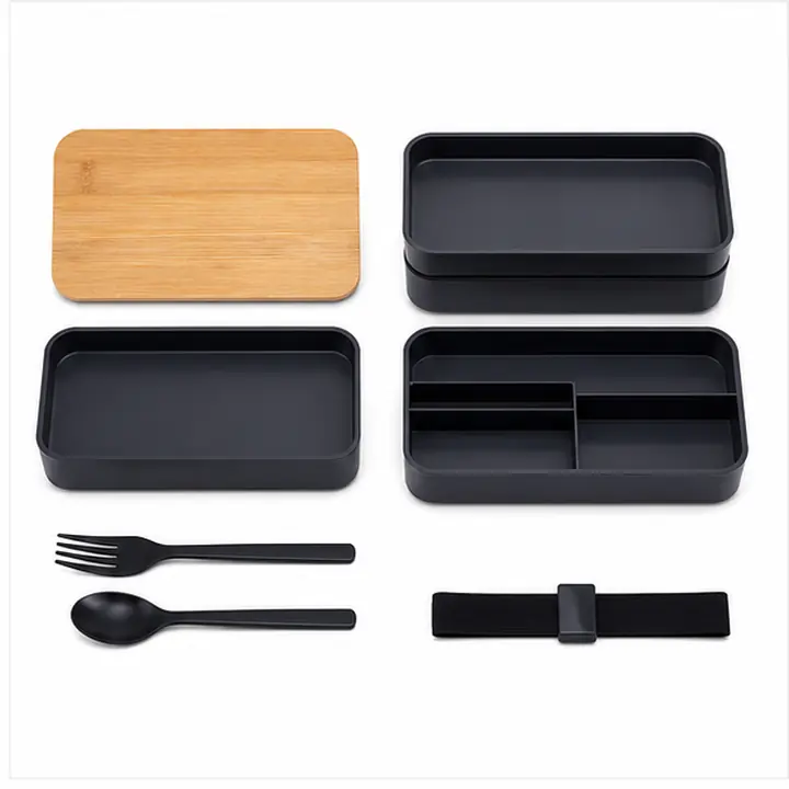 Bamboo-Lid Reusable Bento Box OEM packaging presentation for OEM ODM customization