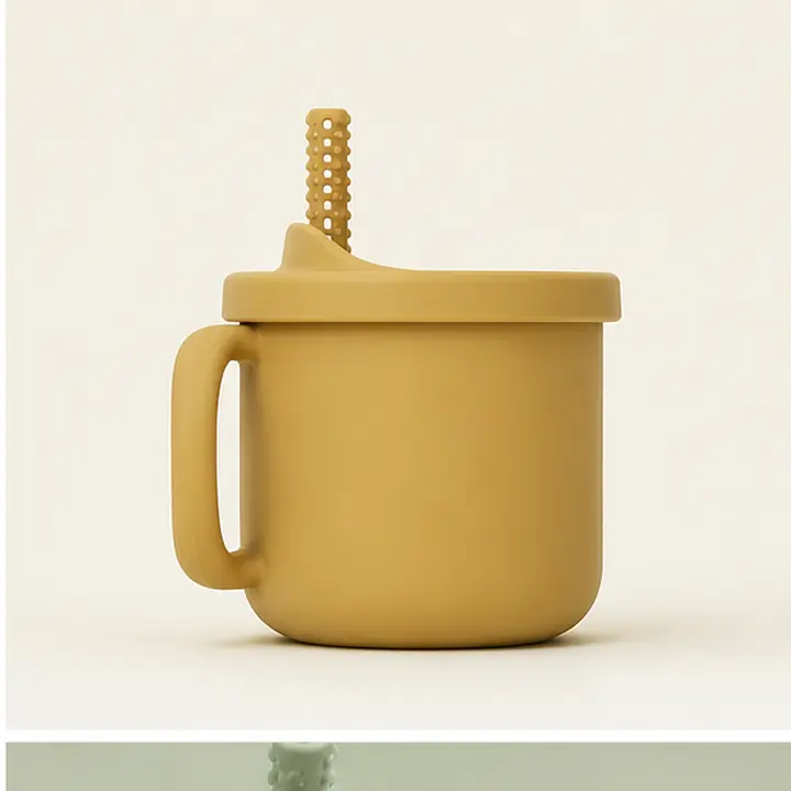 Custom Printed Silicone Straw Cup OEM packaging presentation for OEM ODM customization
