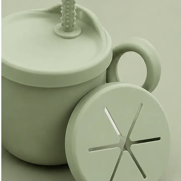 Custom Printed Silicone Straw Cup private label color options for OEM ODM customization
