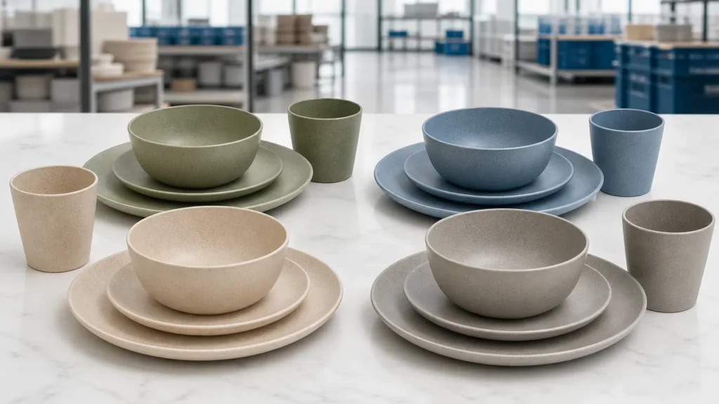 Custom Wheat Straw Dinnerware Set Manufacturer