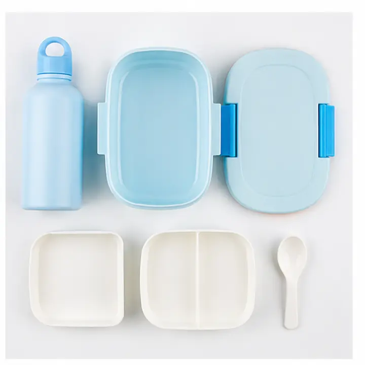 Double-Bottle Lunch Box Set OEM packaging presentation for OEM ODM customization