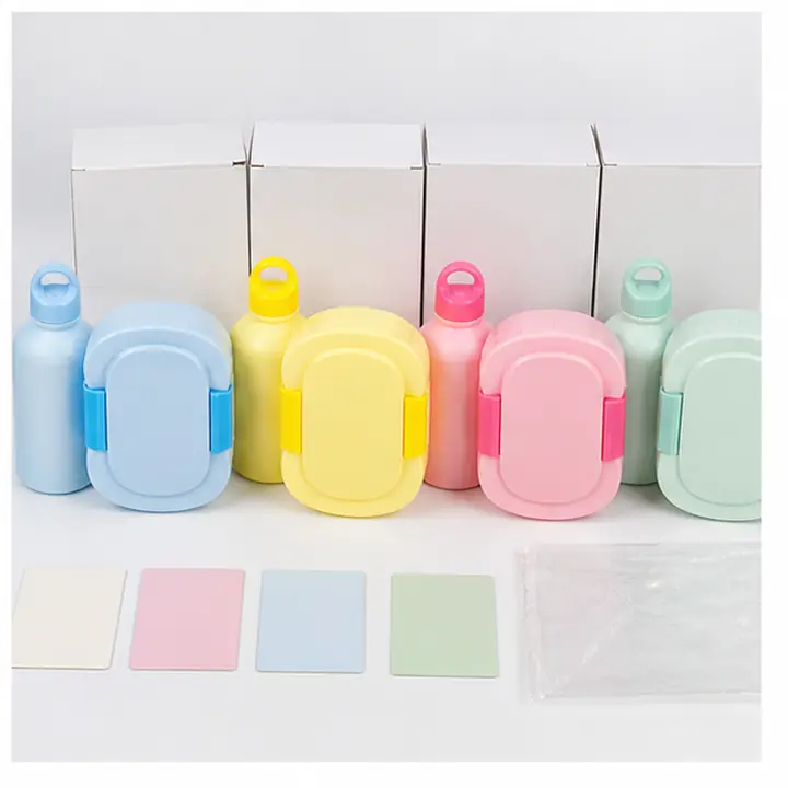 Double-Bottle Lunch Box Set private label color options for OEM ODM customization
