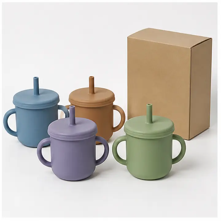Easy-Wash Silicone Toddler Cup private label color options for OEM ODM customization