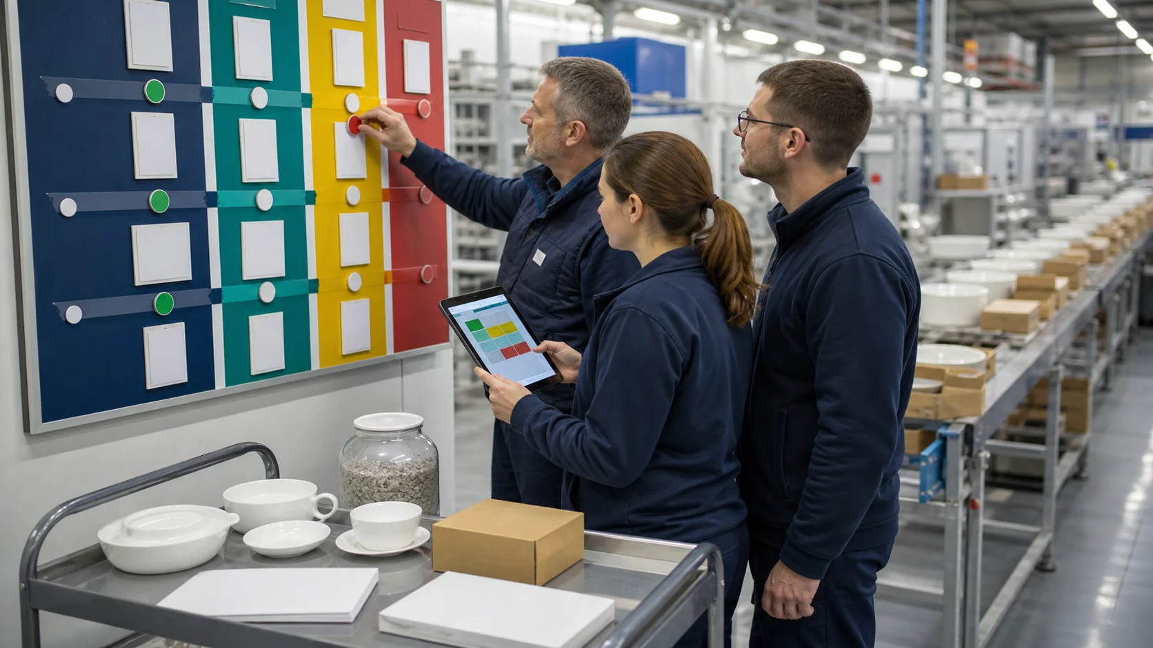Factory quality team maps declaration statements laboratory evidence supplier records and production traceability before release
