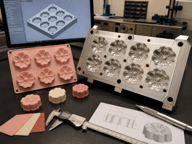 3D Flower Silicone Dessert Mold custom mold tooling CAD design and sample development