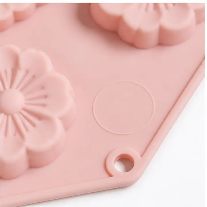 3D Flower Silicone Dessert Mold custom material and logo detail for OEM ODM customization