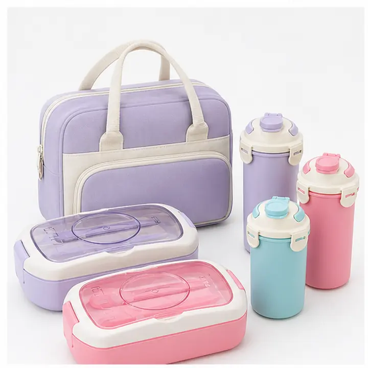 Kids Lunch Box Set with Bag & Bottle catalog hero view for OEM ODM customization