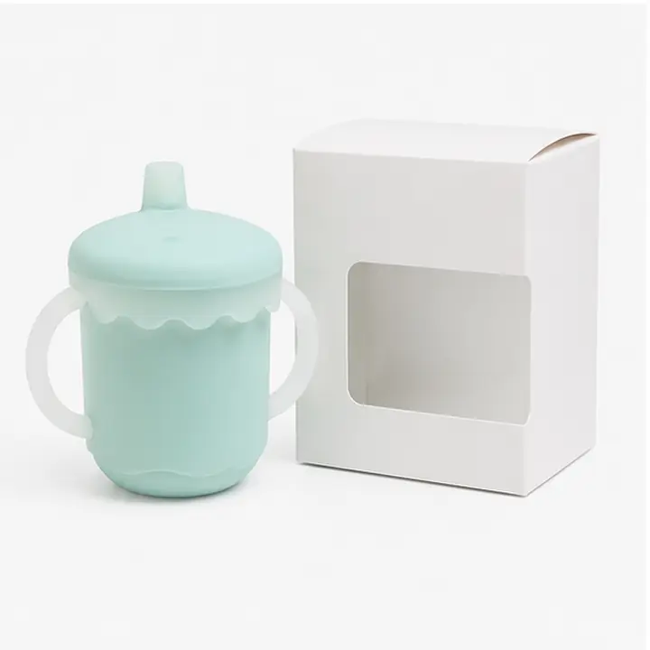 Leak-Resistant Silicone Straw Cup custom material and logo detail for OEM ODM customization