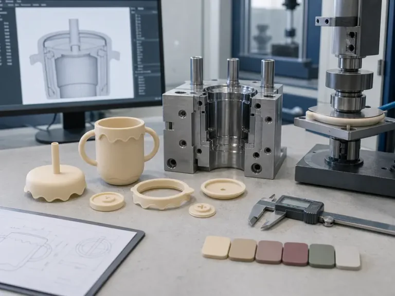 Non-Spill Silicone Toddler Cup custom mold tooling CAD design and sample development
