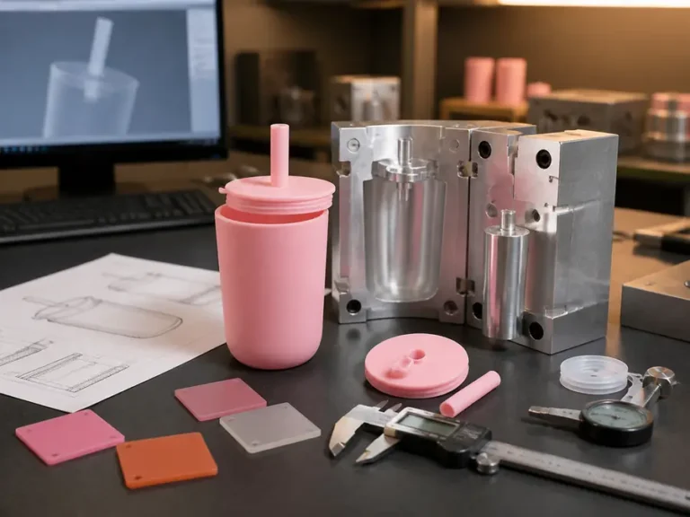 Soft-Spout Silicone Sippy Cup custom mold tooling CAD design and sample development