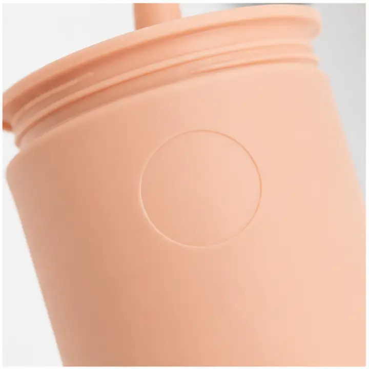Soft-Spout Silicone Sippy Cup custom material and logo detail for OEM ODM customization