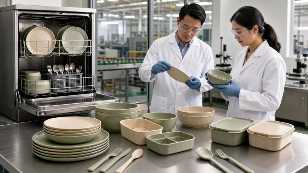 Wheat Straw Tableware Dishwasher Test Guide