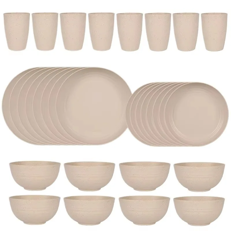 Custom Matte Wheat Straw Dinner Plates Manufacturer