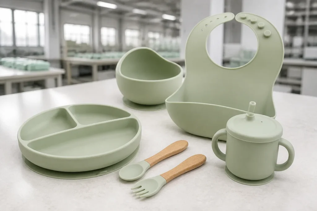 Custom Silicone Baby Feeding Set Manufacturer