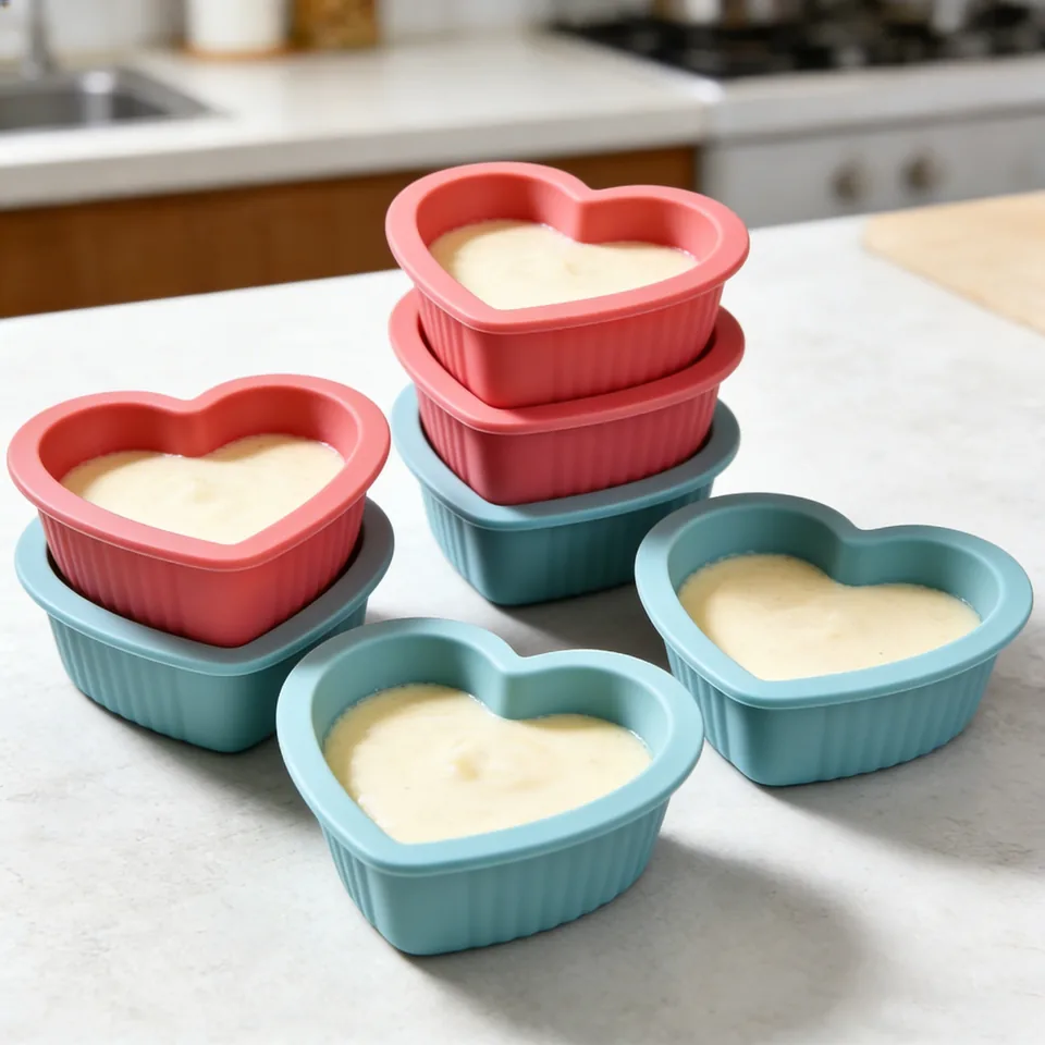Custom Silicone Heart Baking Cups Manufacturer