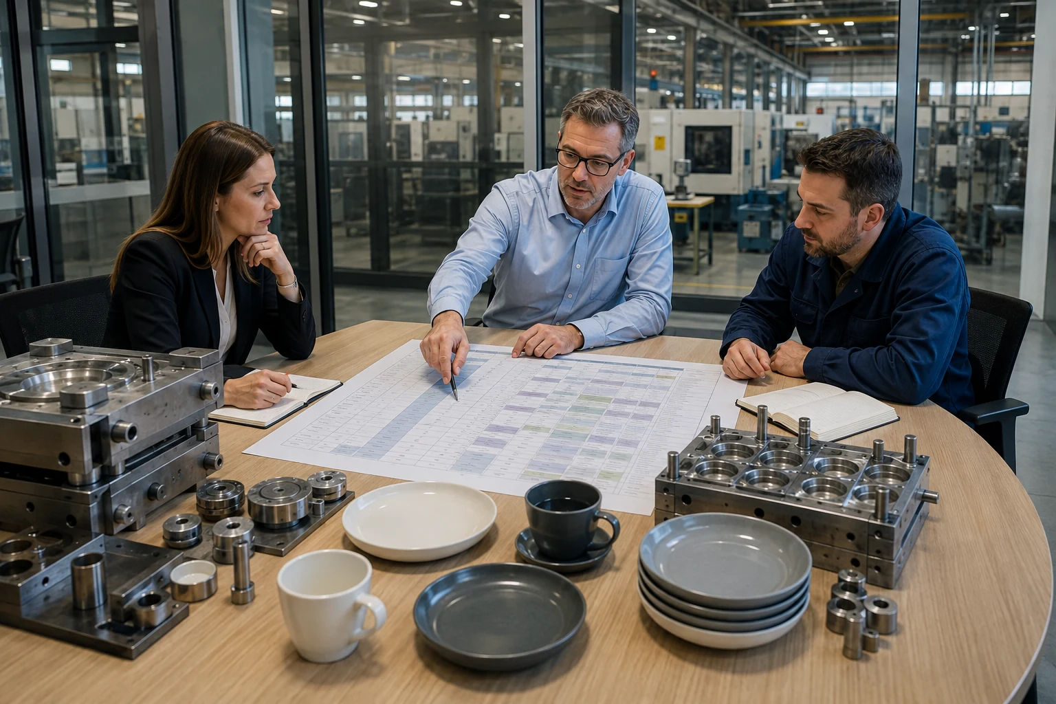 Procurement team compares tooling investment unit cost capacity and supply risk for mold cavity choices