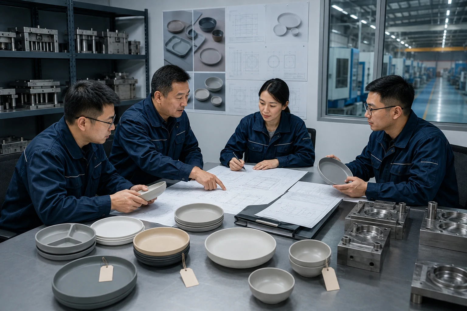Naike Group tooling revision control review with tableware drawings mold records and approved samples