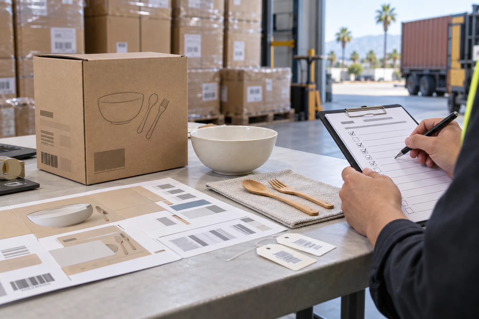 Buyer compares California warning decision artwork product record and shipment release file