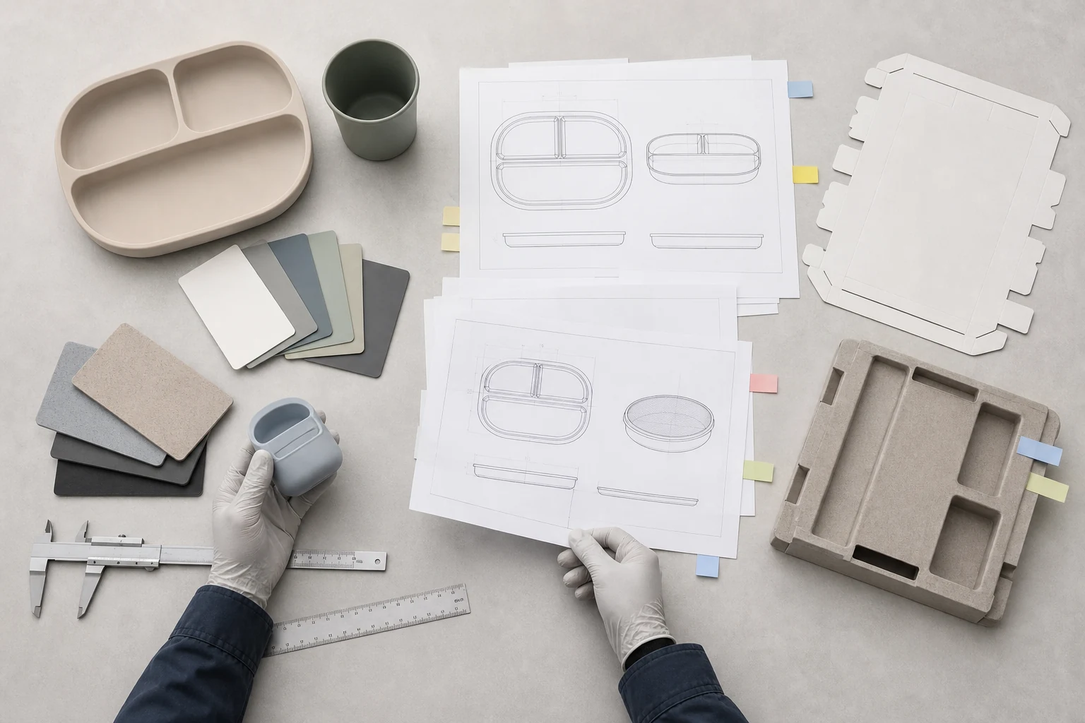 Buyer brief mapped to tableware geometry material use conditions and customization requirements