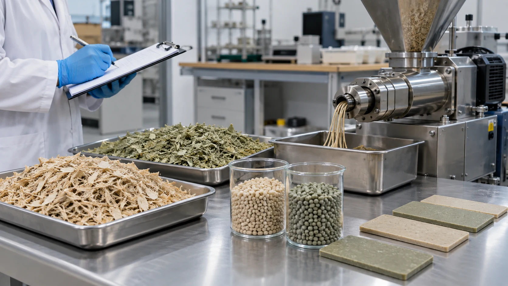 Laboratory evaluates shredded wheat straw polypropylene composite for reprocessing quality